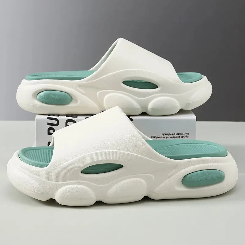 Shevalues Men's Summer Sandals Fashion Soft Cloud House Platform Slides Unisex Outdoor Non-slip Beach Shoes Men Bathroom Slipper